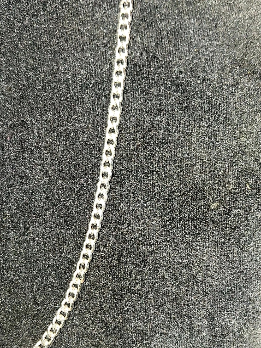 Silver-Tone Planted Chain Necklace 20 Inches - Picture 4 of 5